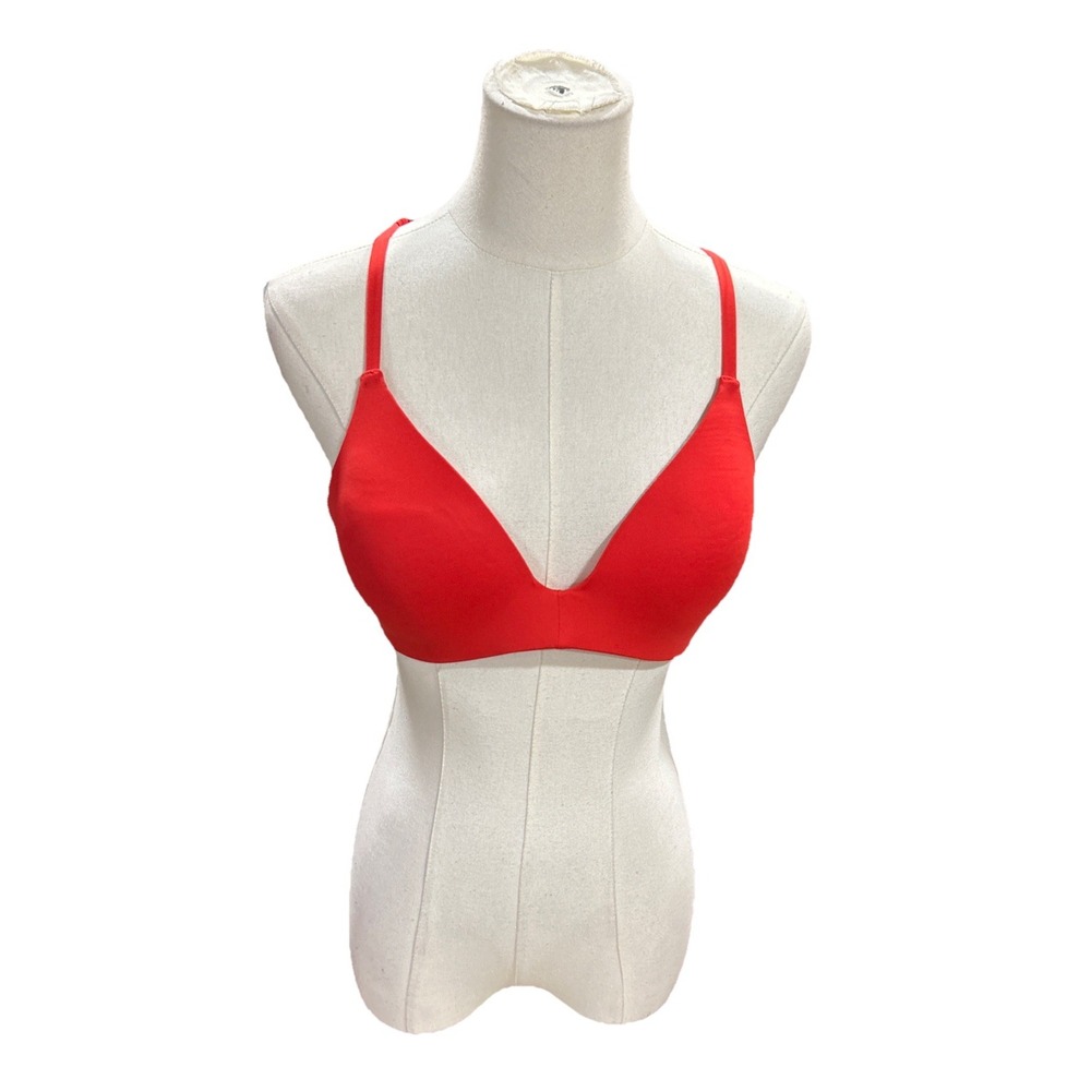 Vince Camuto Bikini Top Swimsuit Womens M Red V21560 Poppy